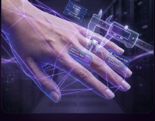 Wireframe analysis estimating ring size on a hand