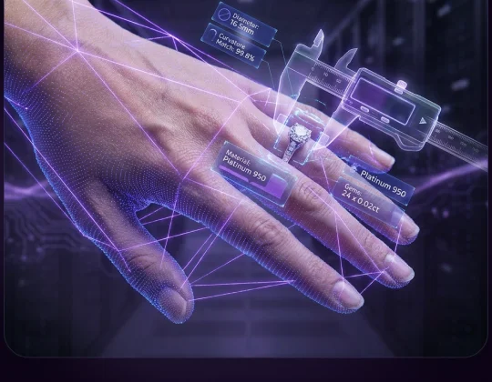 Wireframe analysis estimating ring size on a hand